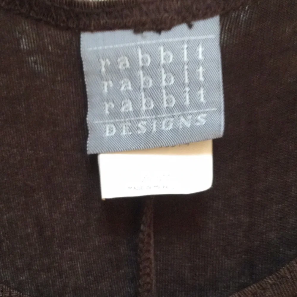 Gorgeous brown sleeveless sheath , black border bottom side openings size 6 - Picture 8 of 9